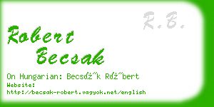 robert becsak business card